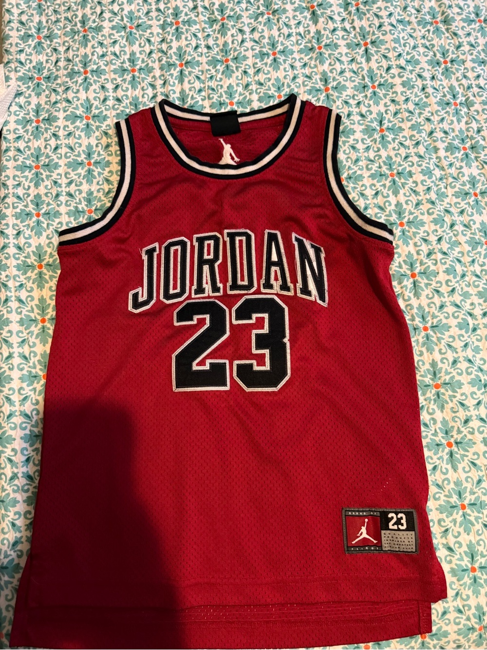Jordan Red & Black Kids Basketball Jersey 23